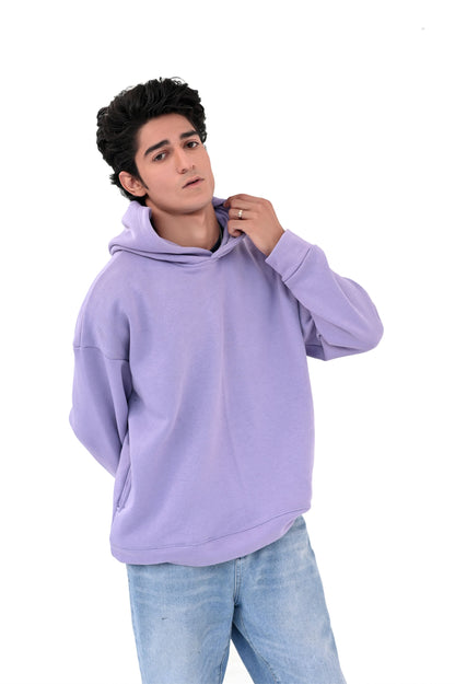 Lilac purple Over size Hoodie