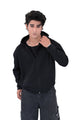 Jet Black Zipper Hoodie