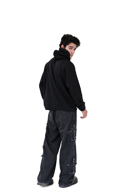 Luxe Comfort Black Pullover Hoodie