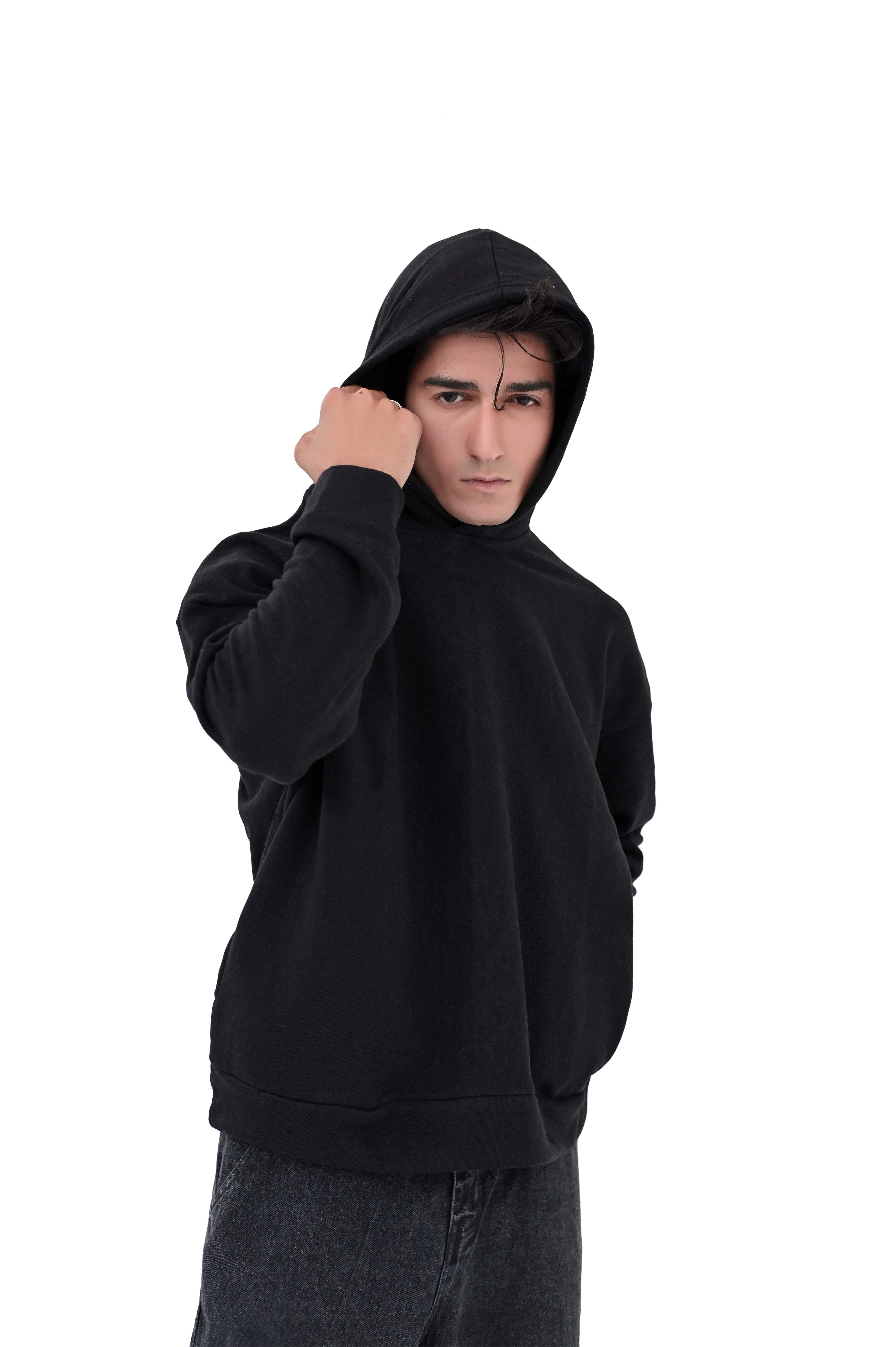 Luxe Comfort Black over size Hoodie