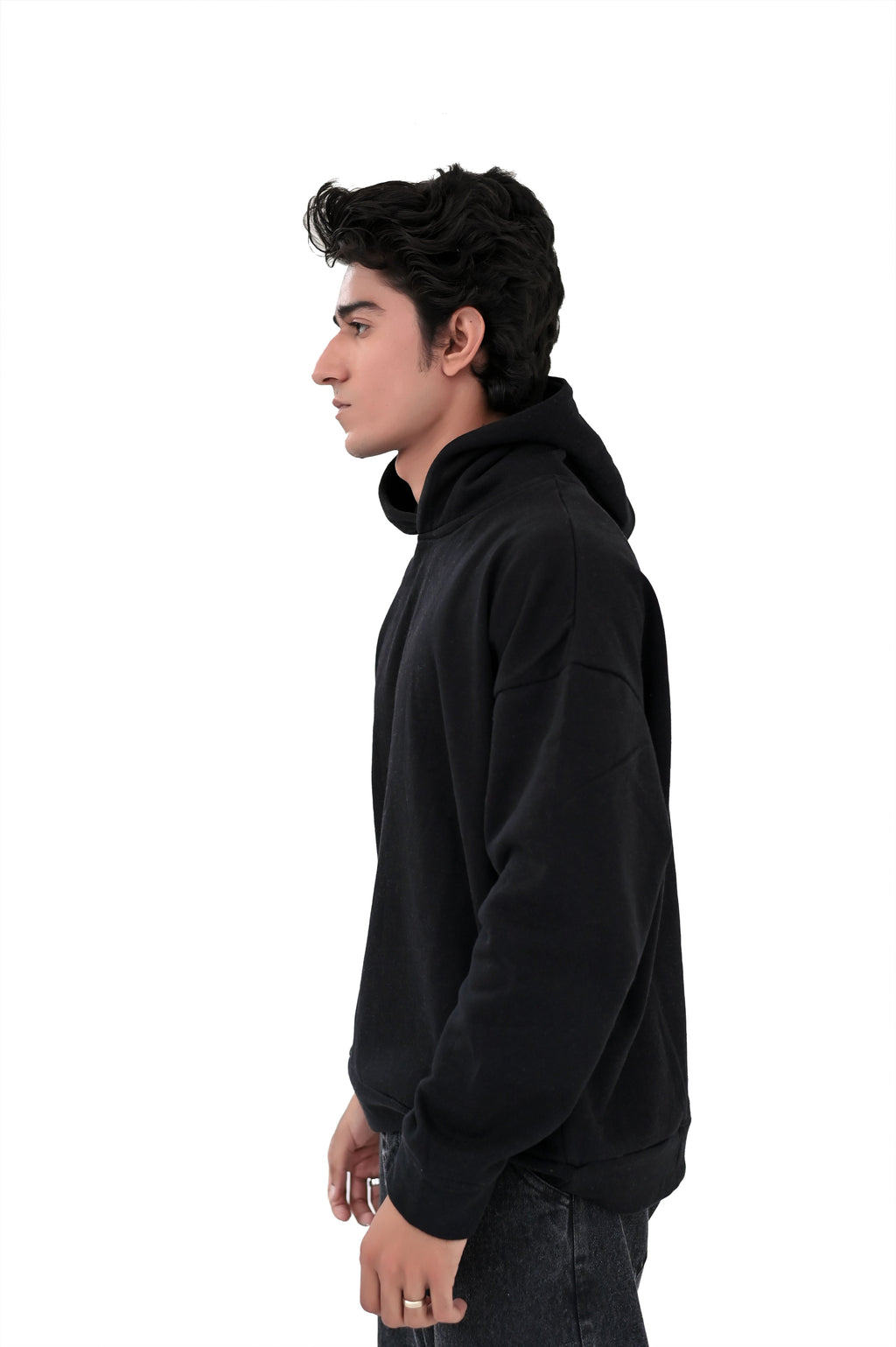 Luxe Comfort Black over size Hoodie