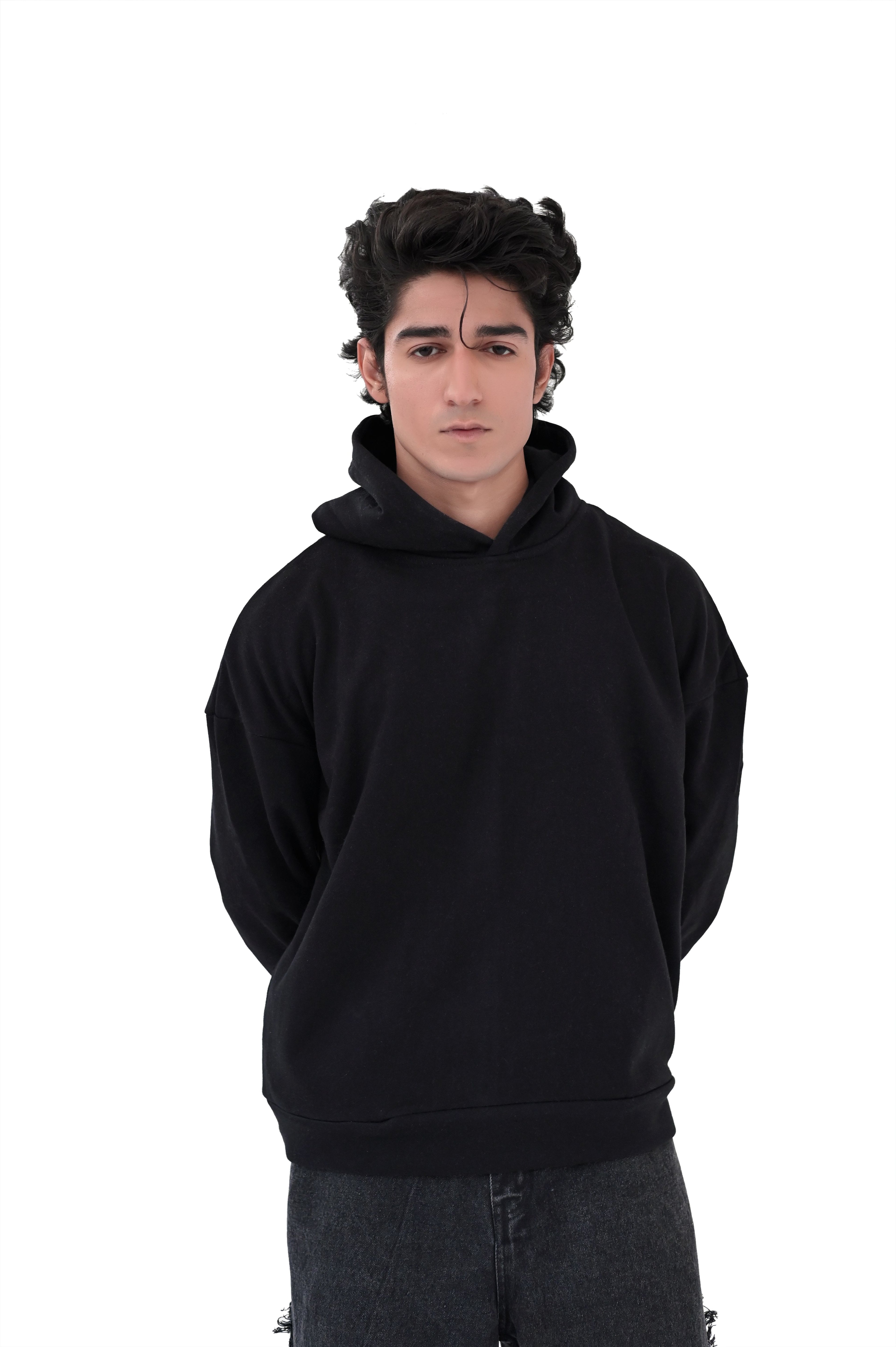 Luxe Comfort Black Pullover Hoodie
