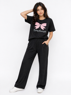 Bowknot  PYJAMAS SETS | Black
