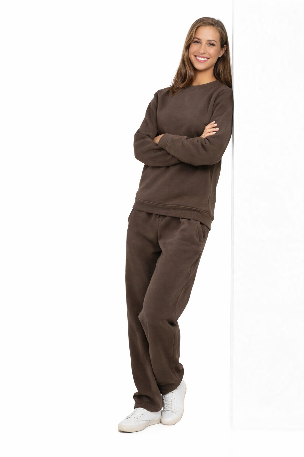 Sweetshirt pajama suit|Brown