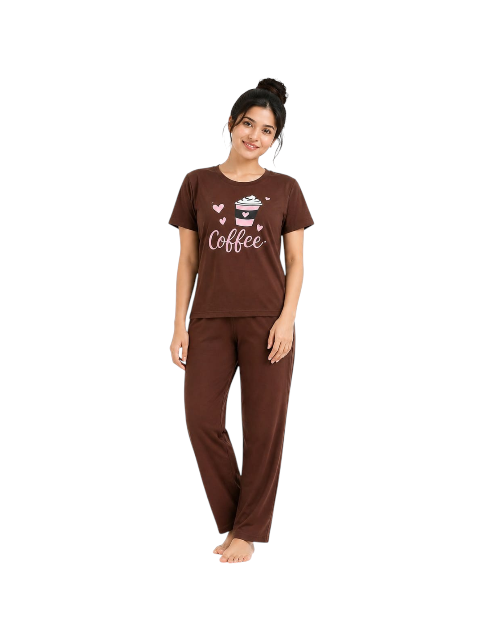 Coffee PYJAMAS SUIT | Brown