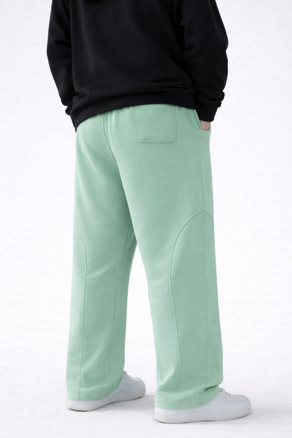 MINT GREEN |Wide-Leg Sweatpants