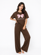 Bowknot  PYJAMAS SETS | Brown