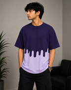 Drip Contrast Oversized T-Shirt