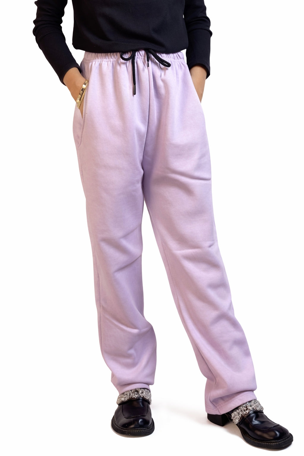 straight leg Trousers|Lilac purple