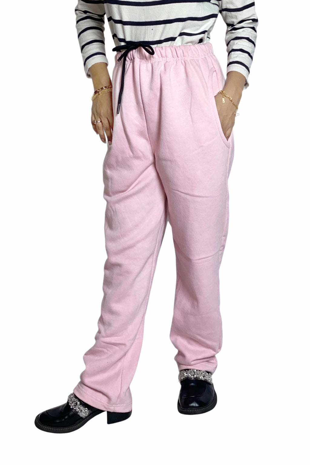 Straight leg Trousers|Baby Pink