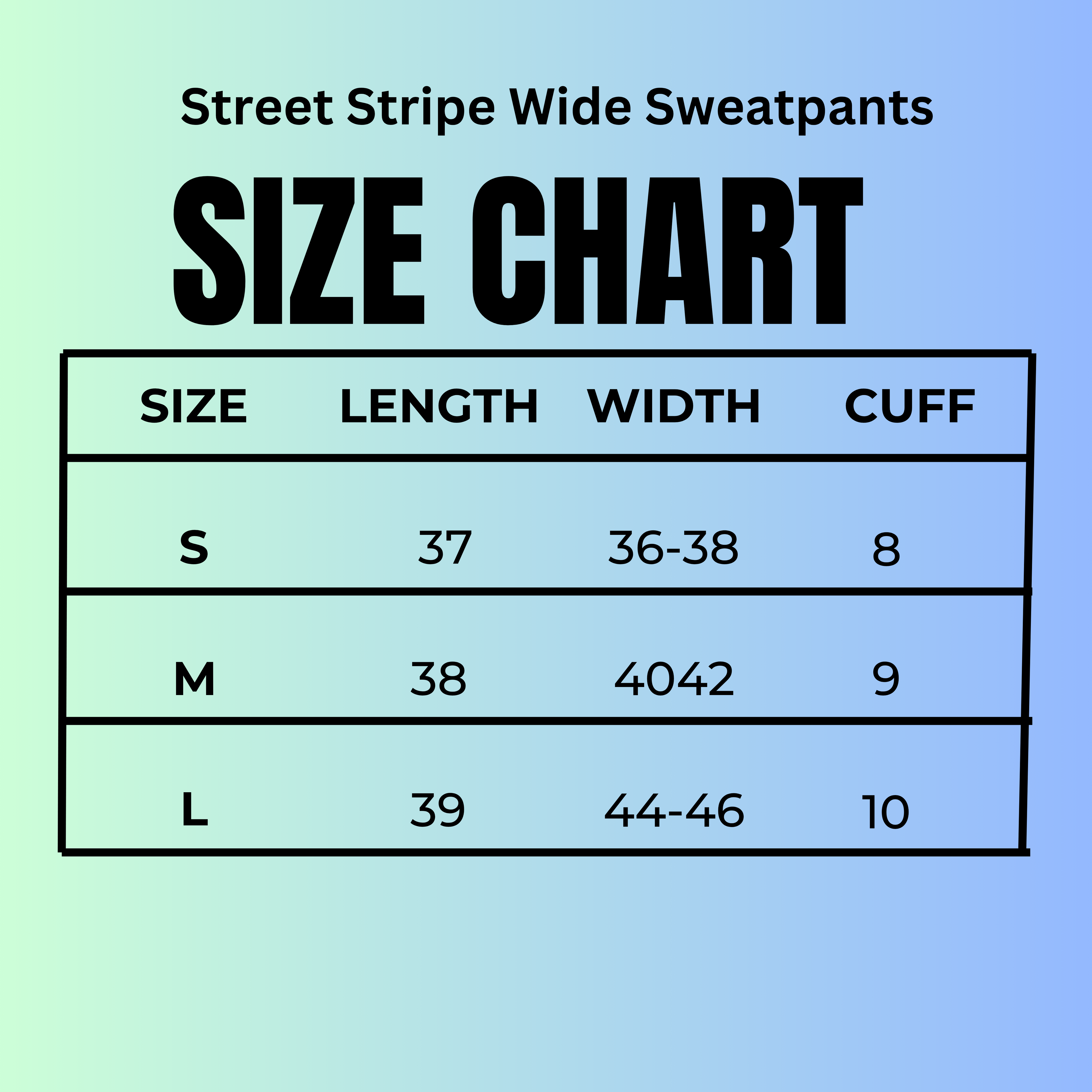 Black | Street Stripe Wide Sweatpants