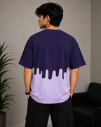 Drip Contrast Oversized T-Shirt
