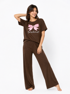 Bowknot  PYJAMAS SETS | Brown