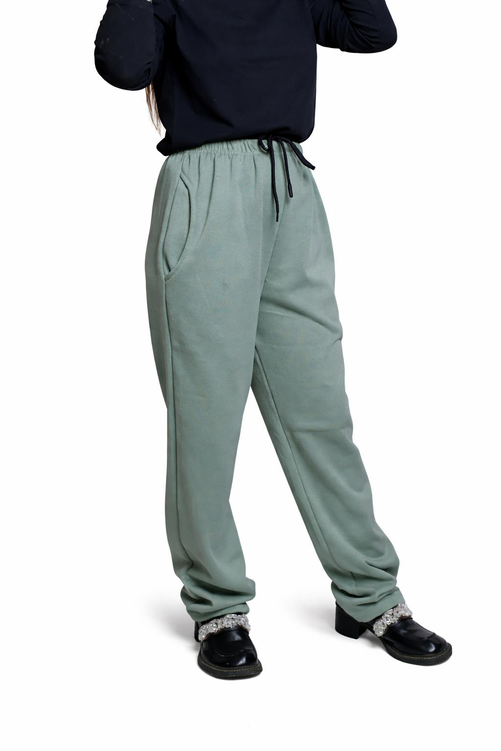 Straight leg Trousers|Mint Green