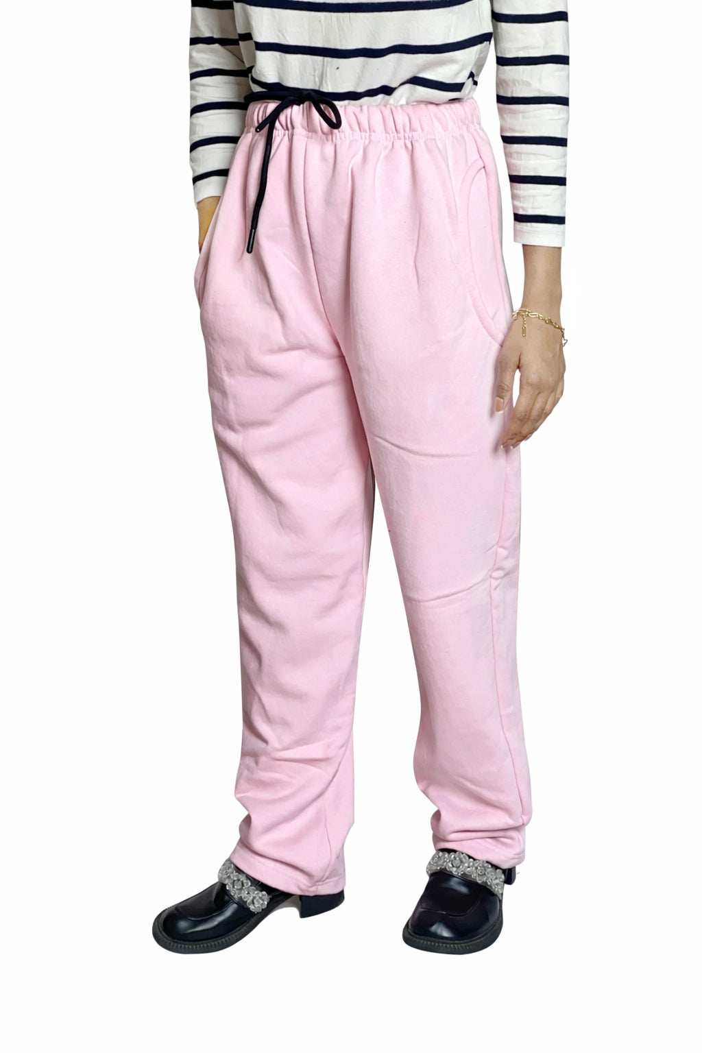 Straight leg Trousers|Baby Pink