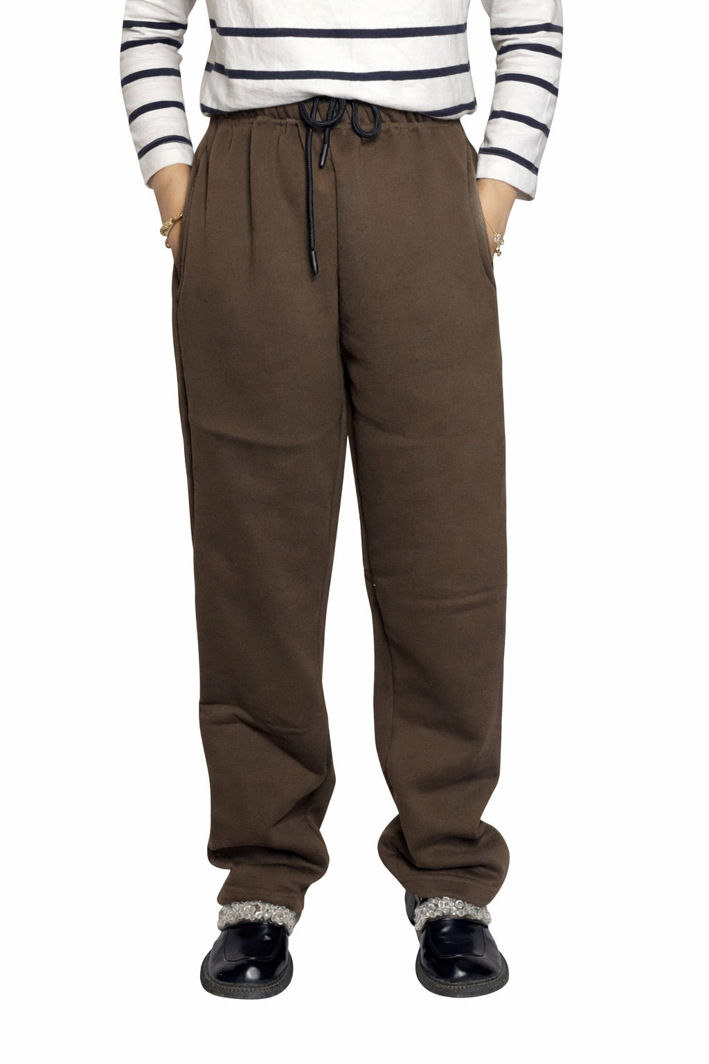 Straight leg Trousers|Brown