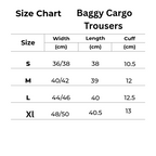 Baggy Cargo|Melange Navy Blue