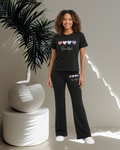 Beautiful Hearts PAYJAMA SET |Black
