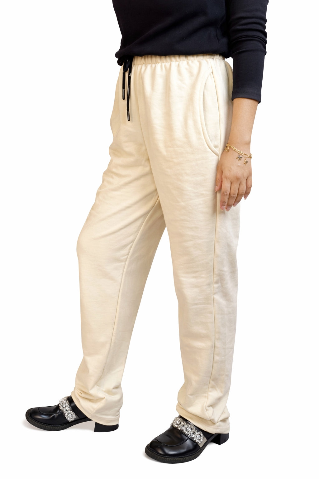 Straight leg Trousers|OFF WHITE