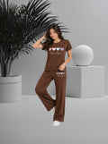 Beautiful Hearts PYJAMAS SETS | Brown