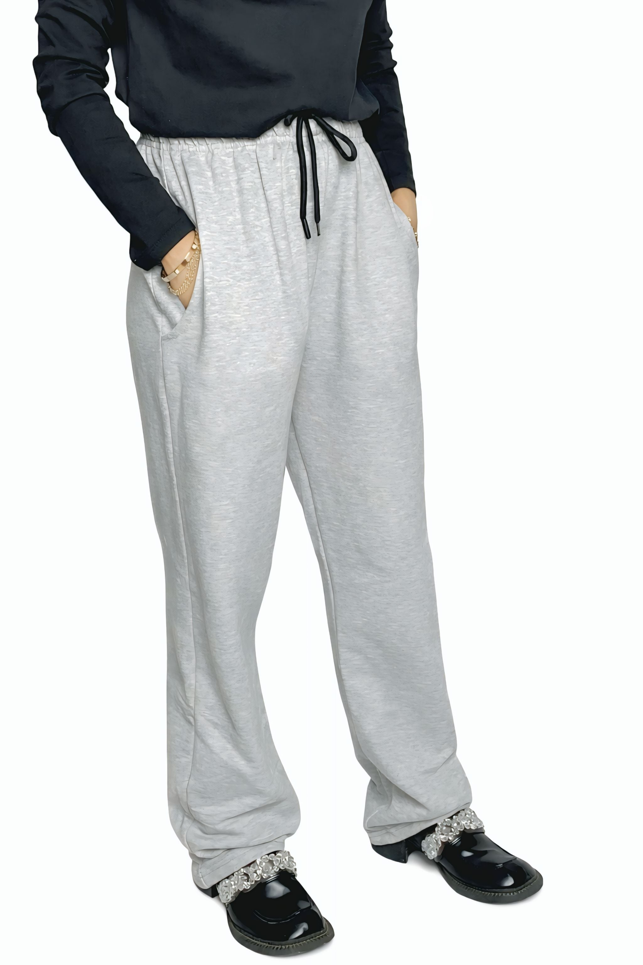 Straight leg Trousers |H-GREY