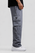 Baggy Cargo Trousers|Melange Grey