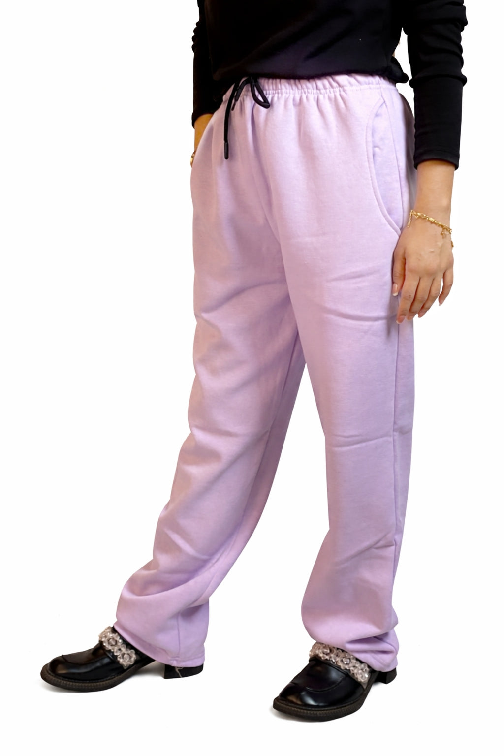 straight leg Trousers|Lilac purple