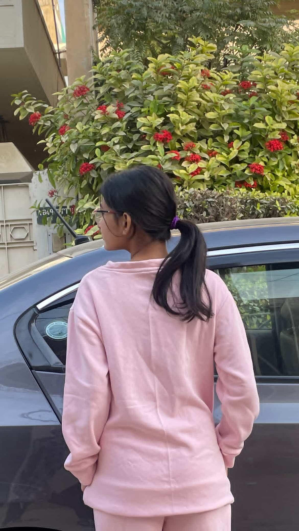 Pink SWEETSHIRT PAJAMA SUIT