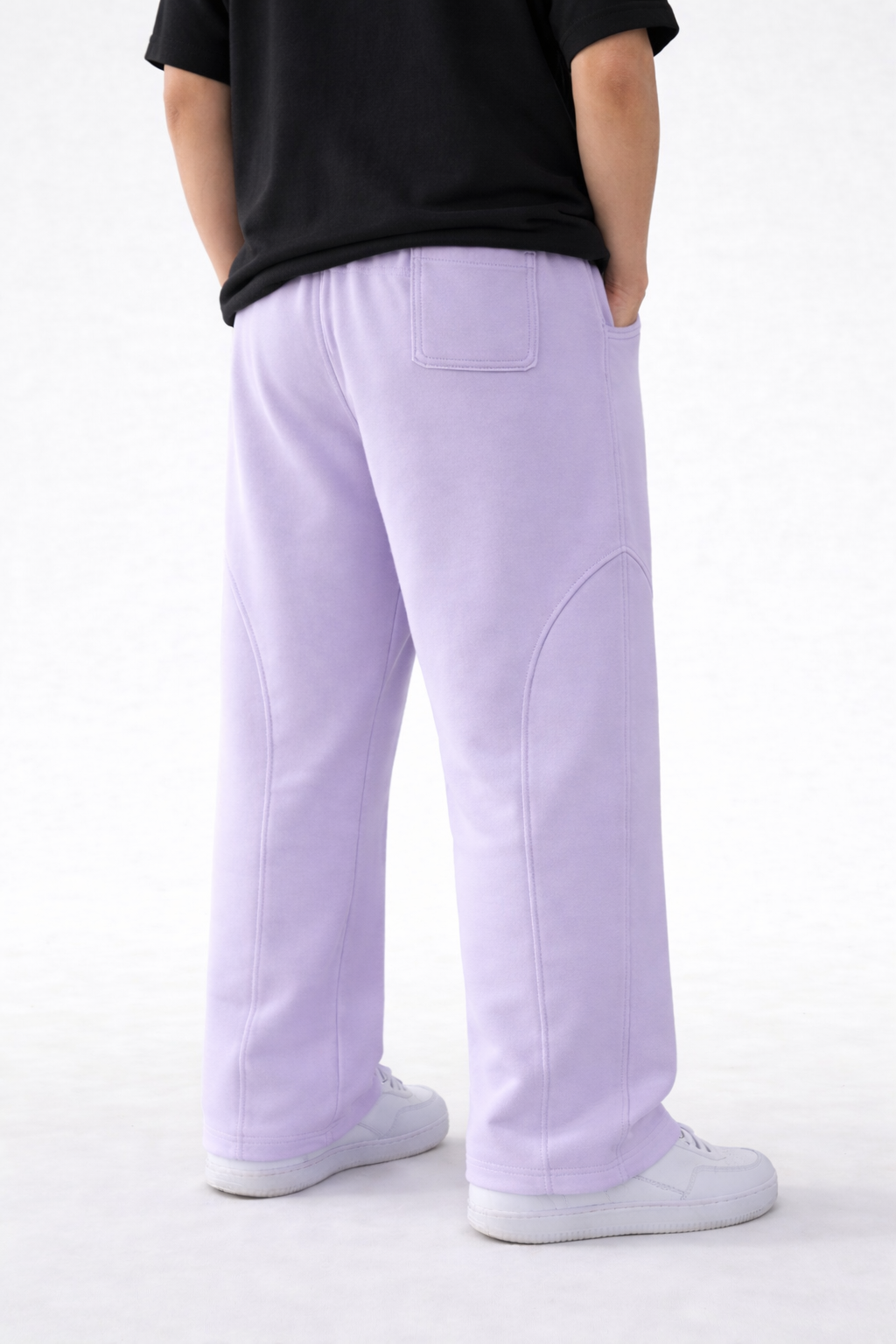 Lilac Wide-Leg Sweatpants