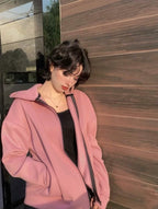Zipper Hoodies|Pink