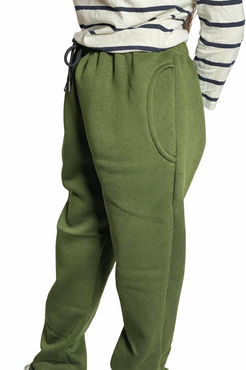 Straight leg Trousers|Khaki Green