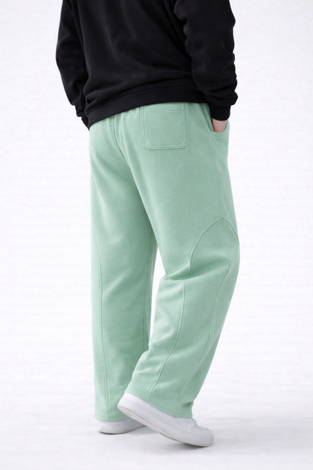 MINT GREEN |Wide-Leg Sweatpants